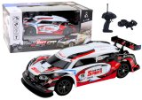Coche de Carreras RC 1:16 con Ruedas Intercambiables Blanco y Rojo