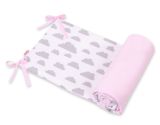 Protectores de Cuna My Sweet Baby - Nubes Gris/Rosa