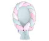 Cuna Nido Trenzado 2 en 1 My Sweet Baby - Blanco, Rosa y Menta