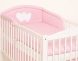 Protector de Cuna My Sweet Baby Hearts Pink - Bumper Universal