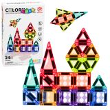 Bloques Magnéticos de Construcción coloridos y educativos de Lean toys.