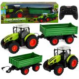 Tractor agrícola RC con remolque de Lean toys y luces LED