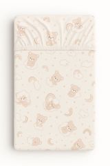 Sábana Ajustable de Algodón My Sweet Baby 120x60cm - Oso Beige