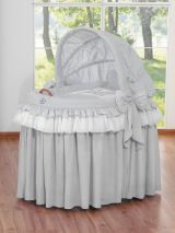 Moisés de Mimbre Little Prince/Princess My Sweet Baby Gris con Ruedas y Capota - imagen 2