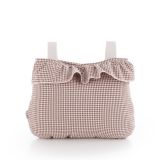 Bolso organizador Boho Taylor Cambrass rosa vichy, vista frontal