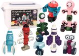 Juego de bloques magnéticos cohete espacial 56 piezas
