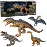Set de dinosaurios Lean Toys con figuras realistas y sonidos.