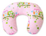 Almohada de Lactancia My Sweet Baby - Cojín Ergonomico Rosa Búhos