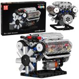 Bloques de Construcción Motor V8 Mecánico 552 Piezas