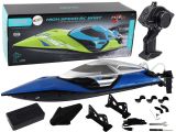 Barco a motor R/C 2.4G con luces 30 km/h azul