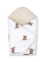 Saco arrullador de algodón Sensillo beige para bebés.