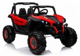 Jeep eléctrico infantil XMX Lean Cars rojo con mando remoto, vista frontal