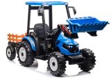 Tractor a batería con remolque Hercules Azul 24V