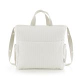 Bolso maternal Pack Regent Cambrass color crema, vista frontal