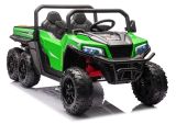 Vehículo eléctrico infantil 6 ruedas 4x4 XB-1038A Lean Cars verde, vista frontal