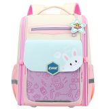 Mochila Escolar Pastel con Correa de Conejo 21L