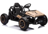 Coche eléctrico infantil A8812 en color caqui, ideal para aventuras