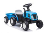 Tractor eléctrico A009 azul con remolque ideal para aventuras al aire libre.