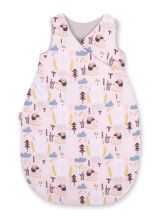 Cotton Sleeping Bag For Children, Size M, 3-12 Months, Tog 2.5, All-season - Pink Hedgehogs