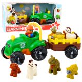 Tractor Motorizado con Remolque y Animales Interactivos