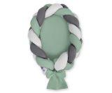 Braided Baby Nest 2 In 1 - Pastel Green - Gray - Anthracite