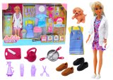 Muñeca Anlily 4 en 1: Doctor, Peluquera, Cocinera y Amante de Animales