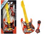 Guitarra Eléctrica con Micrófono y Cuerdas Rojas