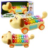 Perro de Juguete con Platillos y Partes Móviles