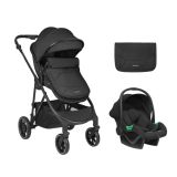 Carrito de Bebé 3en1 con Asiento Transformable Negro Kikkaboo