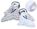 Manta de Cochecito de Bebé Doble Cara My Sweet Baby - Búhos Gris