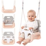 Kruzzel columpio 3 en 1 para niños - gris-beige