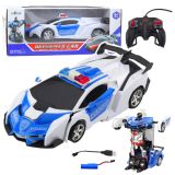 Auto Robot 2 en 1, Coche Policía RC 1:18
