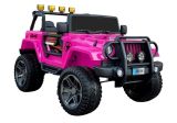 Coche eléctrico Jeep WXE-1688 de Lean Cars en rosa, ideal para aventuras al aire libre.