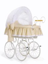 Moisés My Sweet Baby Christine en color blanco y beige con diseño retro.