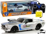 Coche Deportivo R/C 1:16 con Rayas Azules y Plateado