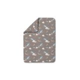 Edredón de bambú para bebé Ballenas, color taupe, ideal para cama y cuna