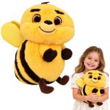 Peluche de abeja grande de Lean toys en color amarillo y suave textura.