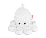 Pulpo Abrazable con Sonajero My Sweet Baby - Minky Blanco con Puntos