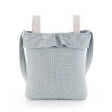 Bolso maternal Cambrass Boho vichy en tonos cálidos 100% algodón, vista frontal
