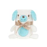 Manta de bebé bordado 3D Puppy Kikkaboo - Suave y divertida