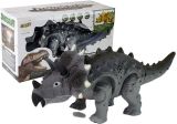 Dinosaurio Triceratops a Pilas con Luz y Sonido