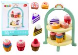 Set de dulces de madera con soporte elegante