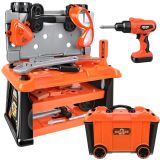 Caja de herramientas con 63 piezas Hui Bin Toys Factory y taladro a pilas