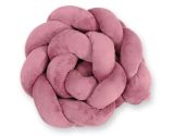 Protector de Cuna trenzado My Sweet Baby Knot Bumper Minky Rosa