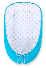 Baby Nest Double-sided Premium Cocoon For Infants Bobono- Turquoise/ Turquoise