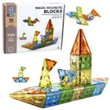 Set de Bloques de Construcción Magnéticos Coloridos 78 piezas
