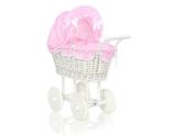 Cochecito de Muñecas My Sweet Baby de Mimbre con Ropa Rosa