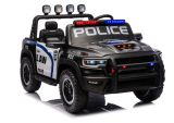 Vehículo a batería de policía RAM ZB629-P en blanco y negro