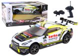 Coche Deportivo RC 1:16 con Ruedas Intercambiables Blanco y Amarillo