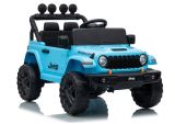 Jeep Rubicon DK-JWR558 en color azul claro con diseño atractivo.